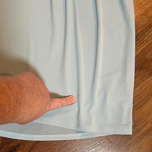 Sky Blue Ruffled Sleeveless Blouse - Picture 4 of 5